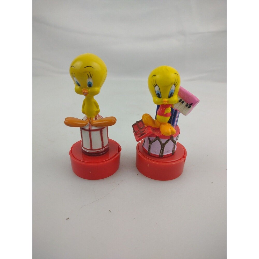 Lot of 2 Tweety Bird Looney Tunes Cartoon Rubber Stamps Vintage